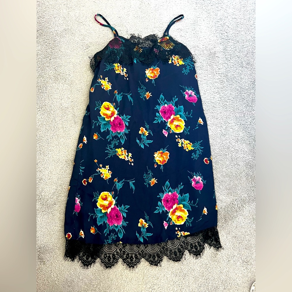 NWT Pins and Needles lace satin slip dress